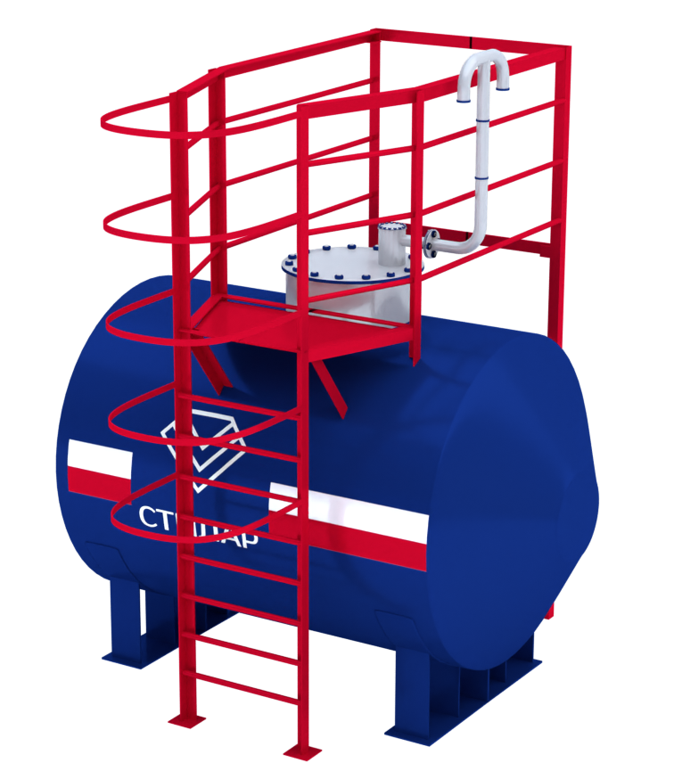 Горизонтальный резервуар РГСН для спирта 10 м³ от завода-производителя